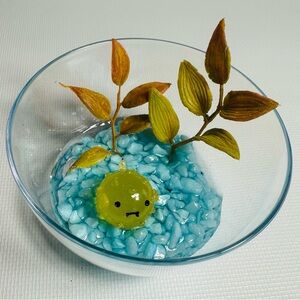 Hand Crafted Mini Fish Pond With Glow in the Dark Fish